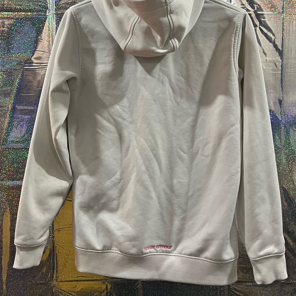 Under Armour Breast Cancer Awareness White Full Zip Hoodie Women’s Small - Picture 3 of 5